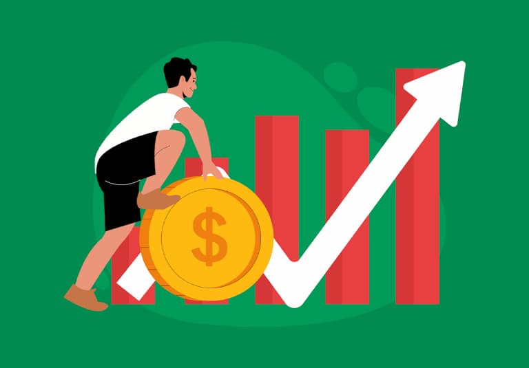 Illustration of steady financial growth